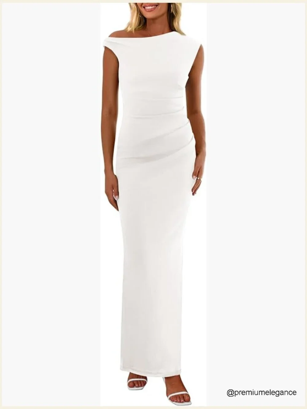One Shoulder Bodycon Maxi Dress Mesh Formal Wedding Guest Cocktail - Picture 1 of 7